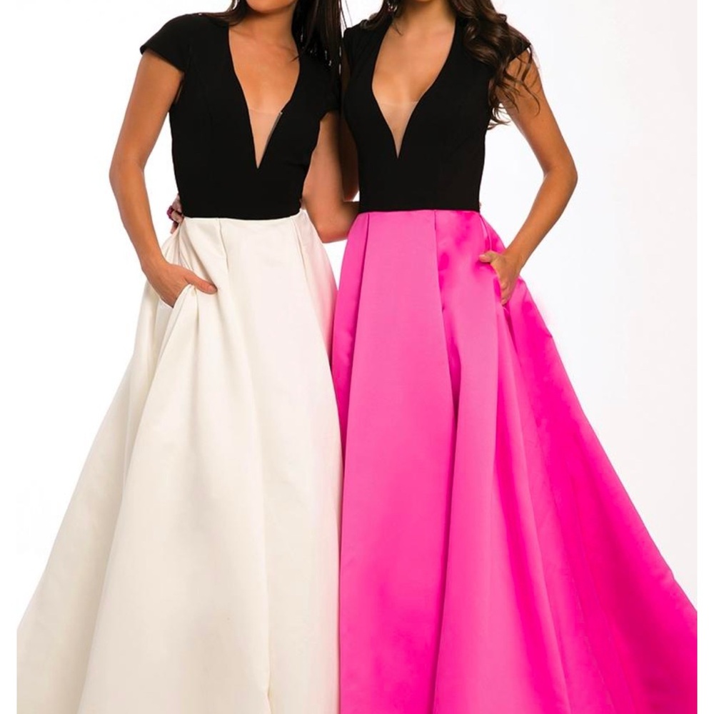 Jovani Black and Pink A-Line Dress for Prom/Pageants